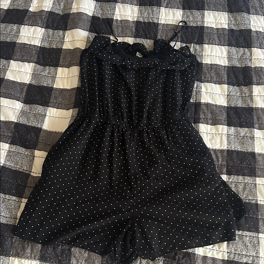 Old Navy Black Polka Dot Jumpsuit